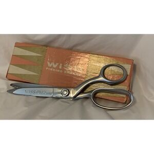 Vintage Wiss 9" Pinking Shears, Scissors CC9 ZigZag Cut Sewing Fabric Chrome USA